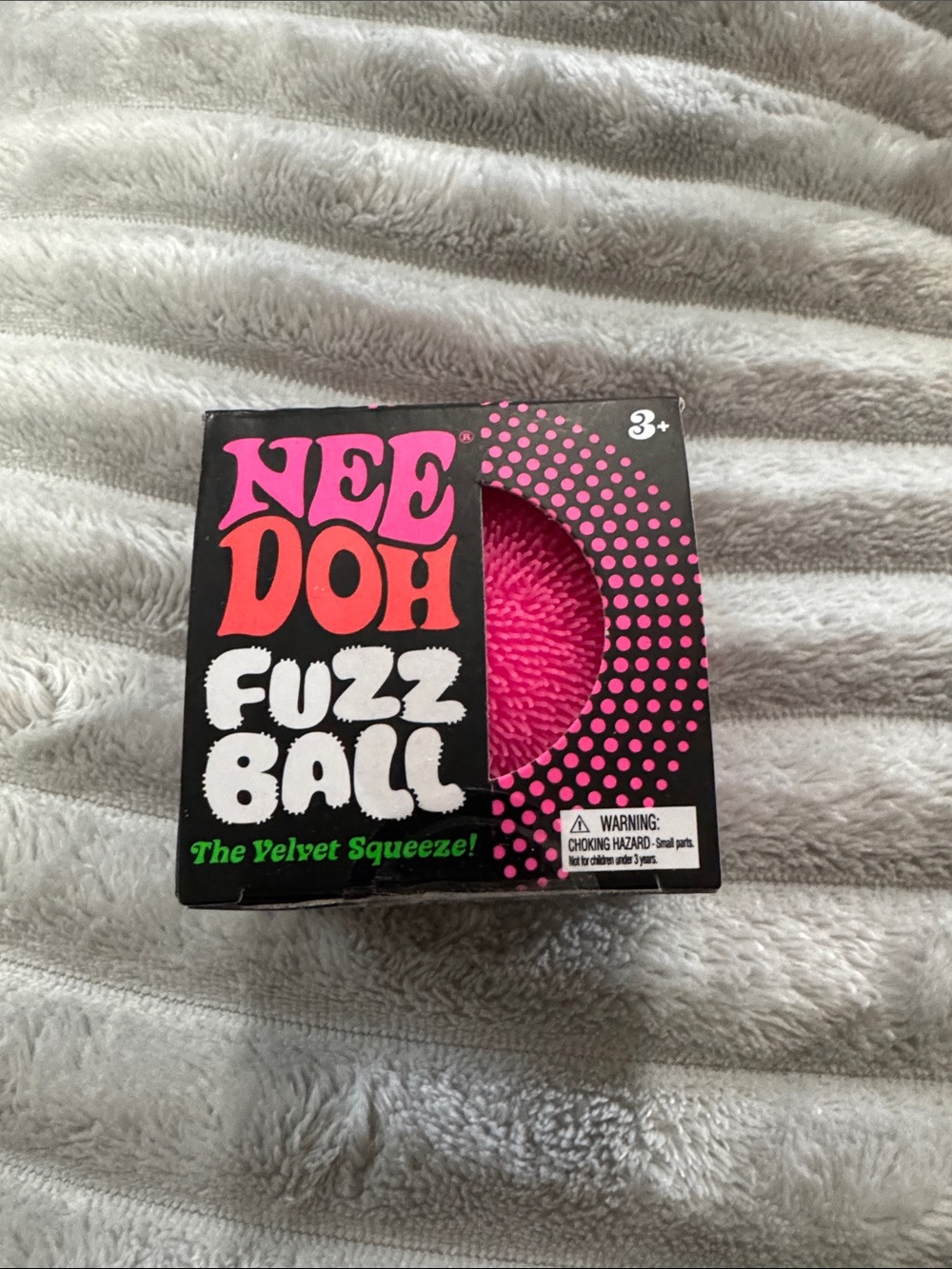 Fuzz Ball Velvet Squeeze Toy - Pink